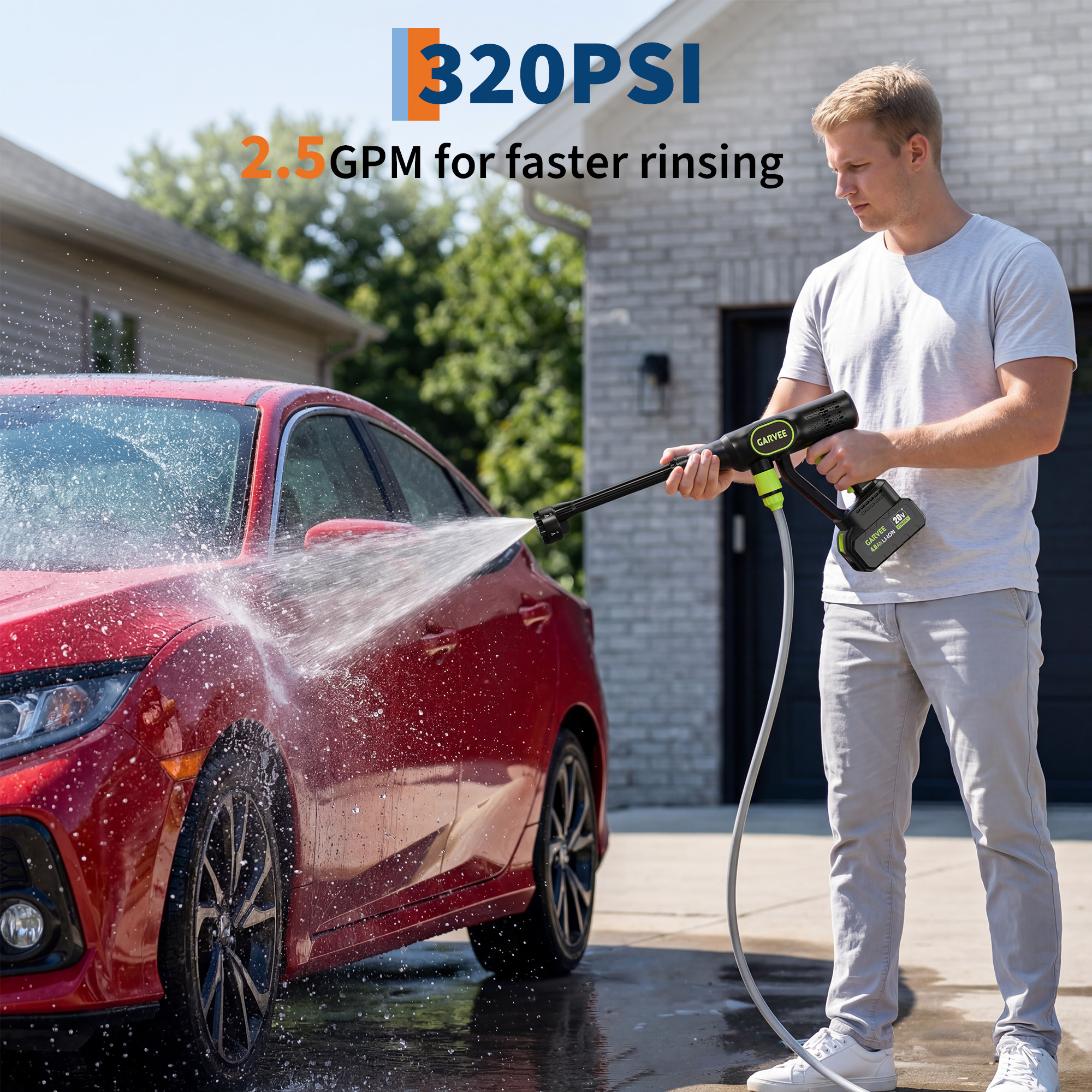 Cordless Pressure Washer, 320  - Foam Cannon Car Wash ulasan dan harga